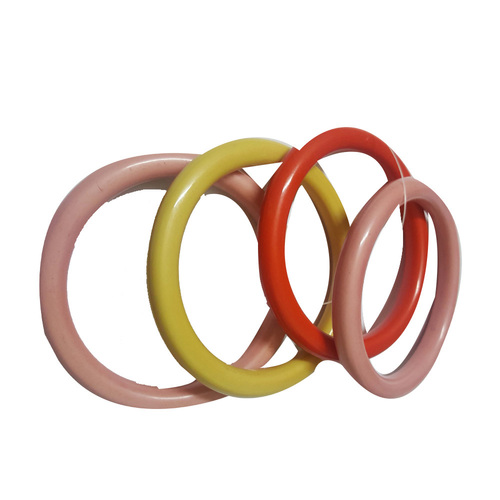 Pink Color Glass Bangle Set