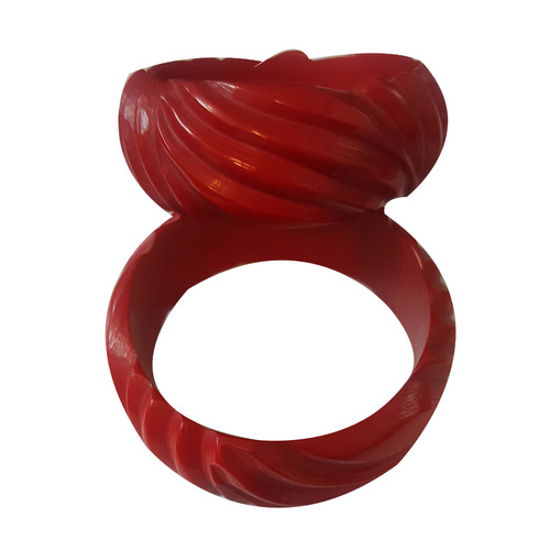 Red Glass Bangle Set Of 2 Pcs