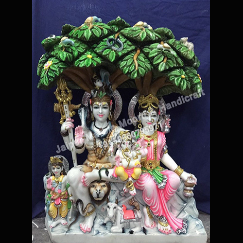 Marble Shiv Parwati Statue