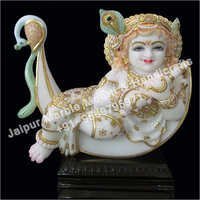 Marble Bal Gopal Crafted Statue
