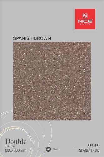 Vitrified Tiles - Ceramic, 600x600 mm, Gloss Brown Finish | Polished, Resistant to Crack & Stain, Alluring Modern Design