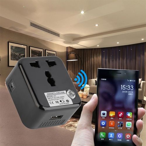 Spy Plug Wi-Fi Charger - Full HD 1080P Camera, Motion Detection & Remote Control | Wireless Monitoring for Home Security, Office & Education
