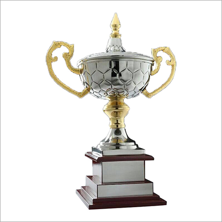Double Tone Cup - Brass, 10 Inch Conical Shape | Golden and Silver Colors, Perfect for Business Gifts and Sports Trophy Awards