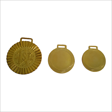 Golden Medals - Aluminium, 3-4 Inch Round, Golden Color, 3mm Thickness | Artificial Souvenir, Business Gift, Medal Theme