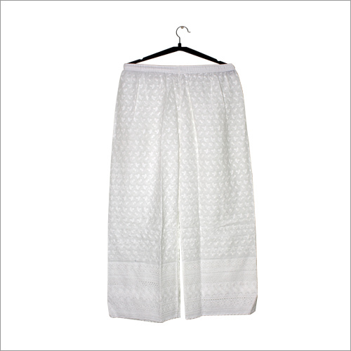 White Cotton Chicken Palazzo