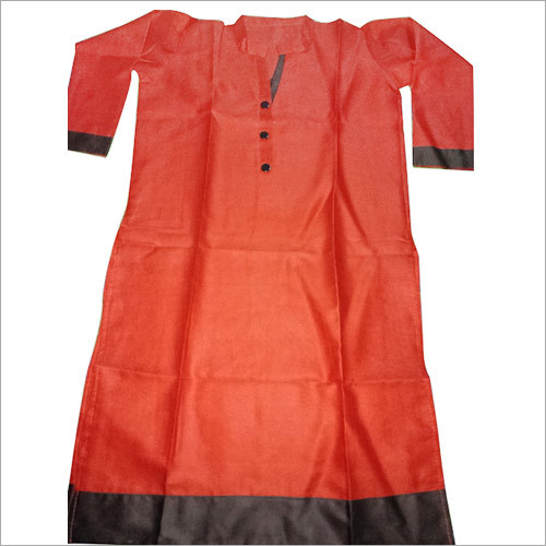 Black and Red Cotton Designer Kurti