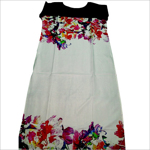 Black and White Cotton Designer Kurti
