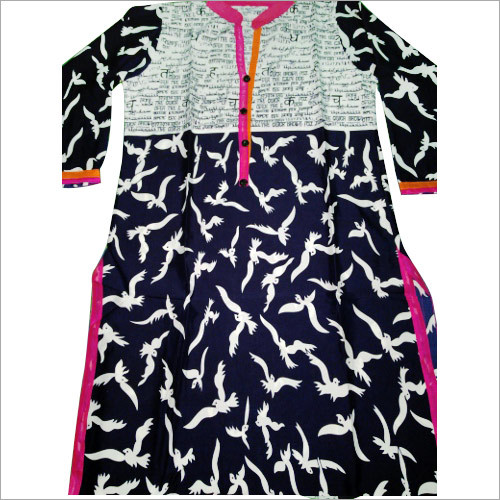 Fashion Pankhadi Navy Blue Stitch Kurti