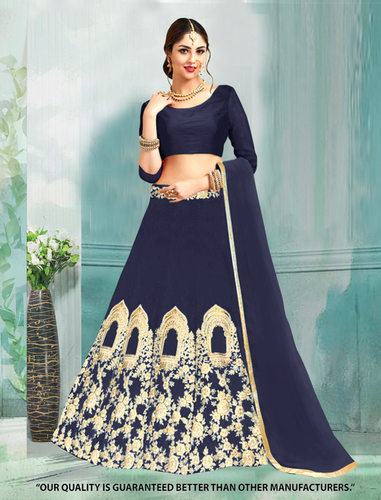 Embroidered Velvet Lehanga Choli