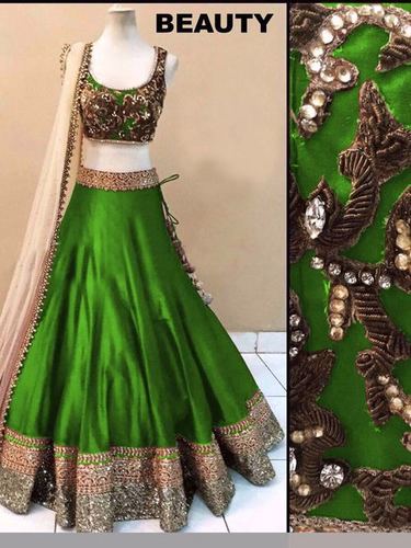 Embroidered Green Designer Lehenga Choli
