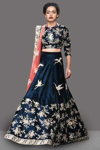 Embroidered Brocade Heavy Work Lehenga