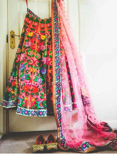 Embroidered Multi Coloure Lehenga Choli
