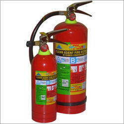 Clean Agent Fire Extinguisher - Metal Base Construction, Red Finish | Industry and Office Safety, Warranty Included