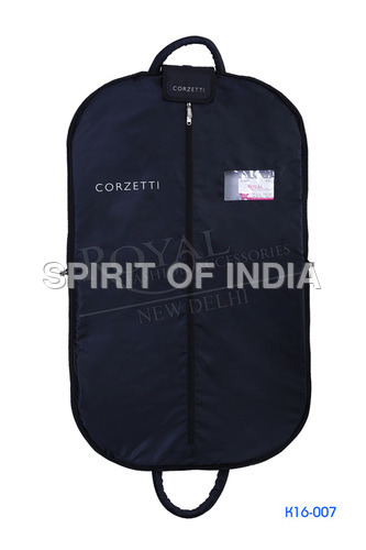 Ladies Fashion Garment Cover - Quilted Nylon Fabric, Water Resistant, Black 635mm Width, Light Weight Design with Zip, Branding Flap for Luxury Display