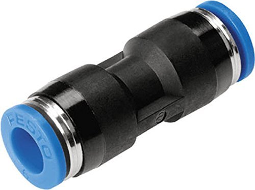 Push-in Fitting - 6 mm Outside Diameter, 4 mm Inside Diameter, Nitrile Rubber Seal, -14 PSI Maximum Vacuum Pressure, 14.13 bar Max Pressure