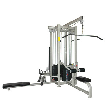 Multi Station Home Gym - Steel Frame 8x9x7 ft Silver | Durable Easy Use 400 kg Weight Stack