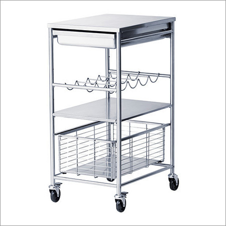 Mild Steel Kitchen Trolley