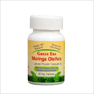 Organic Moringa Oleifera Leaves Powder 60 Veg. Capsules Bottle Organic Moringa Oleifera Leaves Powder 60 Veg. Capsules Bottle