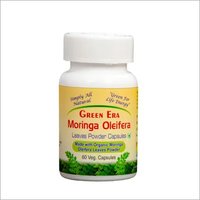Organic Moringa Oleifera Leaves Powder 60 Veg. Capsules Bottle