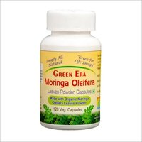 Organic Moringa Oleifera Leaves powder 120 Veg. Capsules Bottle