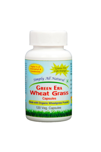 Organic Wheat Grass 120 Veg. Capsules Bottle Organic Wheat Grass 120 Veg. Capsules Bottle