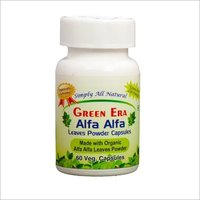 Organic Alfa Alfa Leaves Powder 60 Veg Capsules Bottle