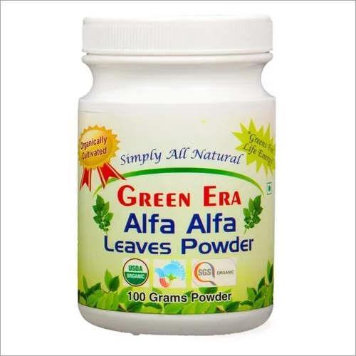 Organic Alfa Alfa Leaves Powder Bottle