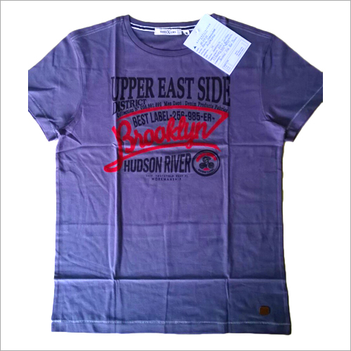 Round Neck Flock print T-Shirt
