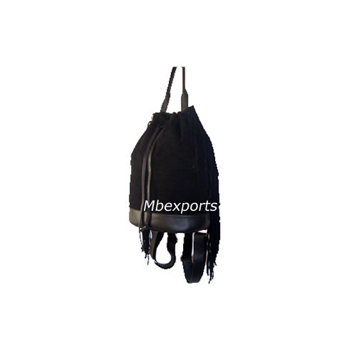 Black Leather Backpack