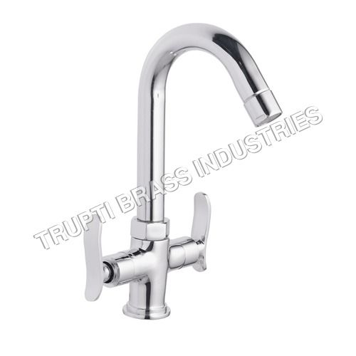 Chrome Plated Central Hole Basin Mixer