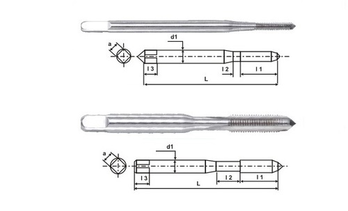 Straight Flute - Dia 4.5mm x Pitch 0.5mm | HSS Material, ISO Class 2 Tolerance, Available in Bright/Steam Blue Finish or Coated Options
