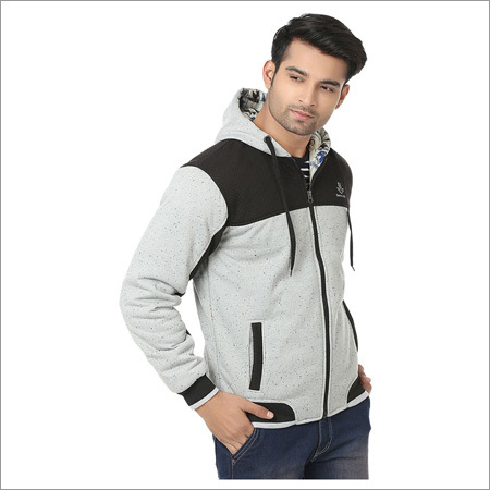 Grey And Black Gent'S Sweatshirt
