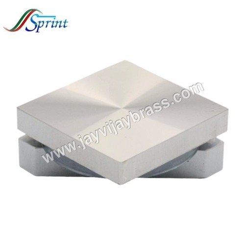 Brass Square Plain Half Mirror Cap