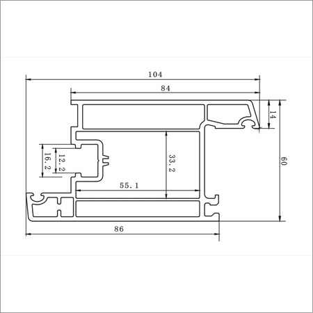 60B Inward Opening Door Sash
