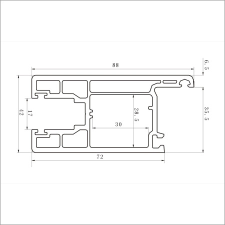 88mm Sliding Door Sash