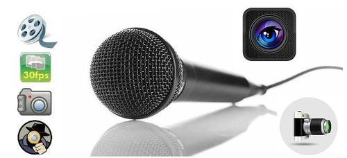 Spy Camera In Reporter Mic Camera Pixels: 5 Megapixel (Mp )