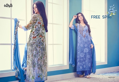 Sky Blue Floret Salwar Suits