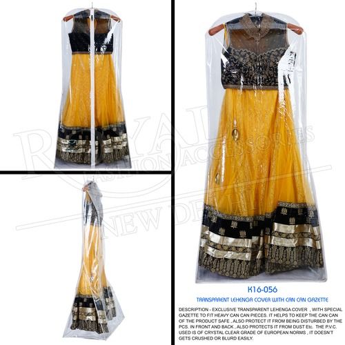 Transparent Lehenga Cover With Side Can Can Provision