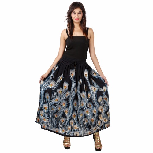 Embroidered & Printed Skirt