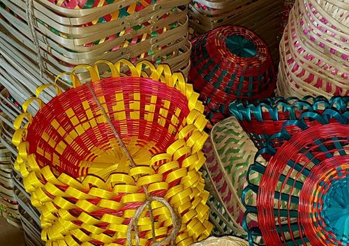Colorful Bamboo Basket Collection