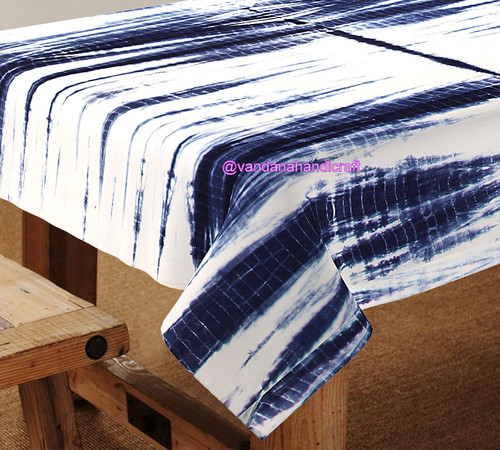 Tie Dye Shibori Table Cover