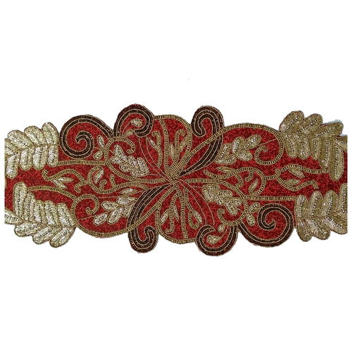 Gold Glass Beaded Table Runner