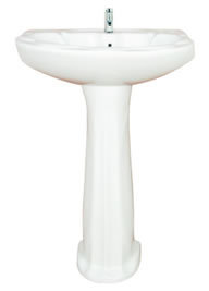 Ceramic Washbasin Pedestal - Wall Mounted, Any Color | Customizable Design Options Including Handwork, Rustic, and Plated Finishes