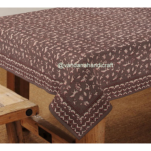 Jaipuri Hand Block Printed Table Cover