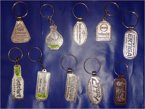 Metal Key Rings - Premium Metal, Assorted Shapes & Finishes | Glossy Appearance, Clear Embossing, Lightweight Design, Custom Branding Options