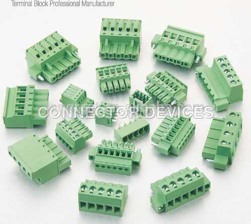 TERMINAL BLOCK GREEN PLUGGABLE