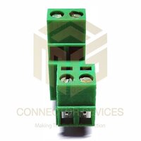 Terminal Block Green Double Decker - Pvc Material, Standard Size, Green Color | 5.08mm Pitch, Pcb Vertical Mount, 300v Power, 10amp Current Rating, Brass Tin Plated Pins