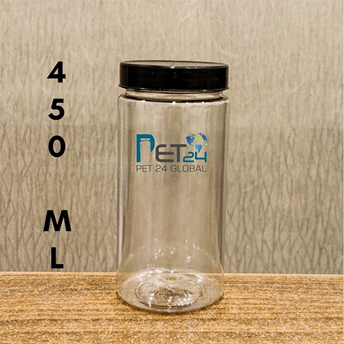 Round Clear Pet Plastic Jar 450ml