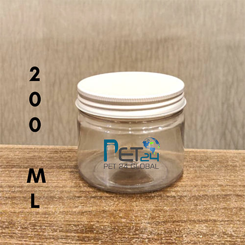 Transparent Cream Plastic Jar