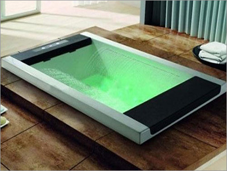 Rectangular Twin Seater Whirlpool Bathtub
